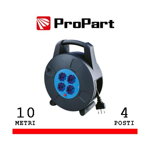 Avvolgicavo 4pos Bipasso / schuko 10metri Con Protez. Termica - Foto 1