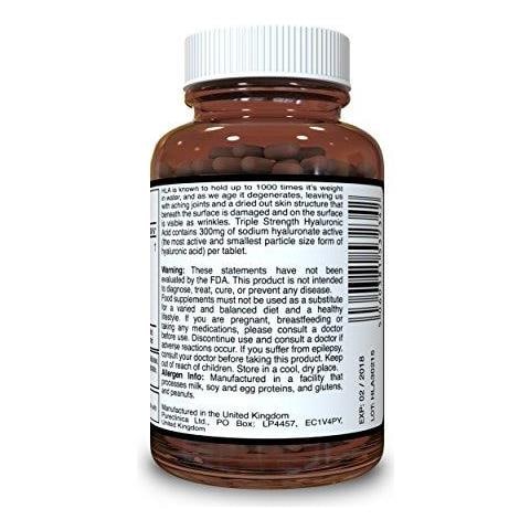 Acido Ialuronico 300mg X 720 Compresse (4 Bottiglie Con 180 Compresse Ciascuna - 12 Mesi Di Alimentazione). 300 Pi Forte Di Qualsiasi Altro Tablet Hla. Sku Hla3x4 - Foto 4