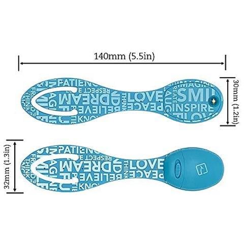 Flexilight Lettura Del Led Luce Del Libro Della Clip Sul Dono Della Lampada Regolabile Viaggio Bookmark (blu Parole)  - Foto 2