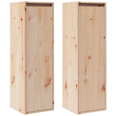 Pensili 2 pz 30x30x100 cm in Legno Massello di Pino - Foto 1