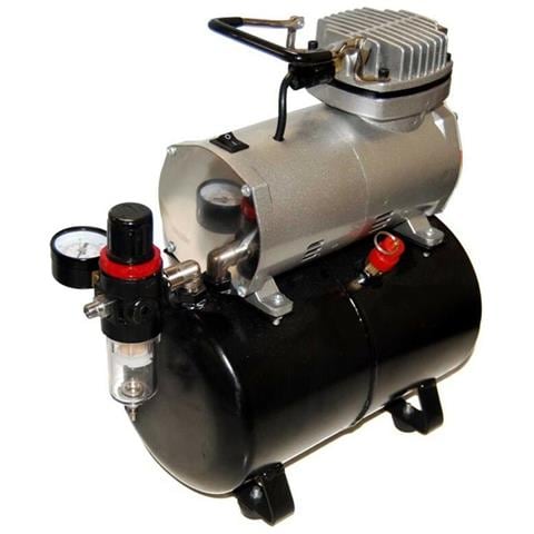 Compressore Con Serbatoio Aria Per Aerografo Aeropenna Modelismo Minicompressore - Foto 1