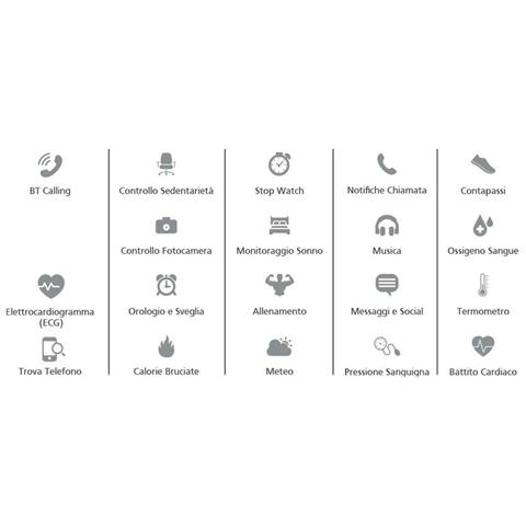 Smartwatch KW-P001 Impermeabile 3 ATM Display Touch con Bluetooth Cardiofrequenzimetro Silver - Italia - Foto 7