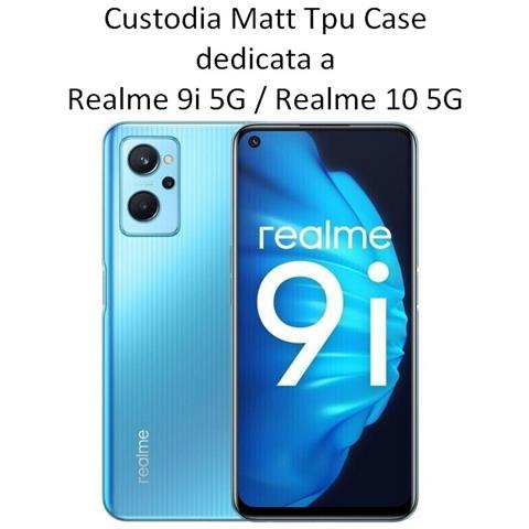 Matt Custodia Tpu Silicone Cover Case Per Realme 9i 5g - 10 5g Black - Foto 2