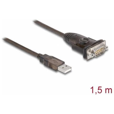 62645 Cavo Seriale Nero 1,5 M Usb Tipo A Db-9 - Foto 3