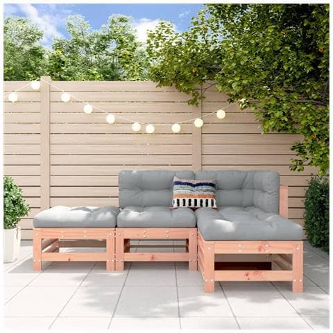 Set Salotto da Giardino 4 pz in Legno Massello di Douglas - Foto 1