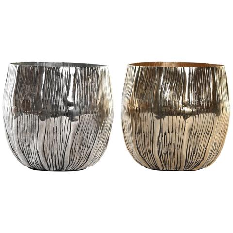 Centrotavola Argentato Dorato Moderno 20 X 20 X 19 Cm (2 Unità) - Foto 1