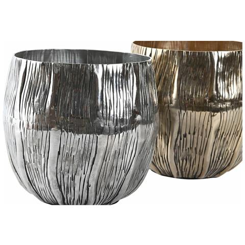 Centrotavola Argentato Dorato Moderno 20 X 20 X 19 Cm (2 Unità) - Foto 2