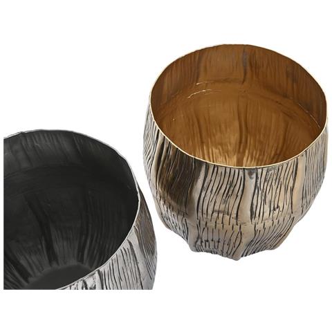 Centrotavola Argentato Dorato Moderno 20 X 20 X 19 Cm (2 Unità) - Foto 3