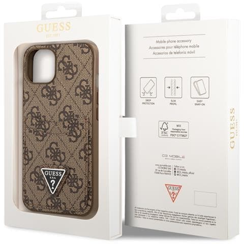 Cover Per Iphone 14 Pu 4g Portacarte, Marrone - Foto 3