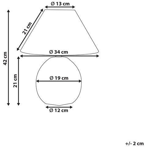 Lampada Da Tavolo Cadena Ceramica Beige - Foto 14