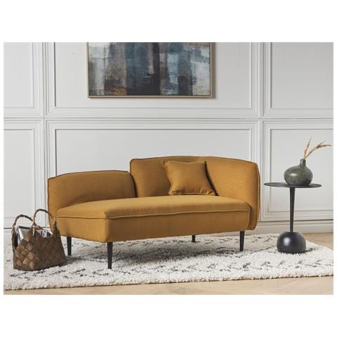 Chaise Longue Versione Destra Chevannes Bouclé Senape - Foto 9