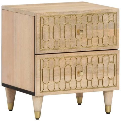 Comodini 2pz 40x33x46 Cm In Legno Massello Di Mango - Foto 1