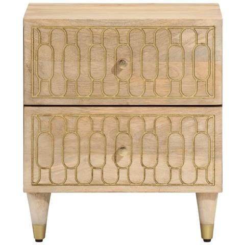 Comodini 2pz 40x33x46 Cm In Legno Massello Di Mango - Foto 3