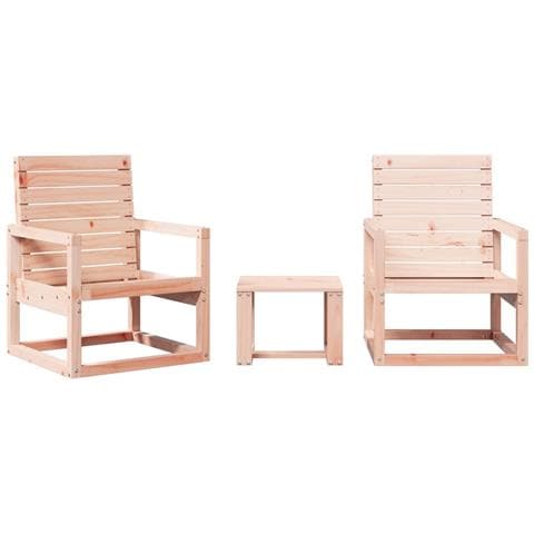 Set Salotto Da Giardino 3 Pz In Legno Massello Di Douglas - Foto 2