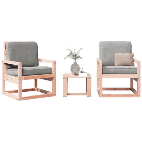 Set Salotto Da Giardino 3 Pz In Legno Massello Di Douglas - Foto 1