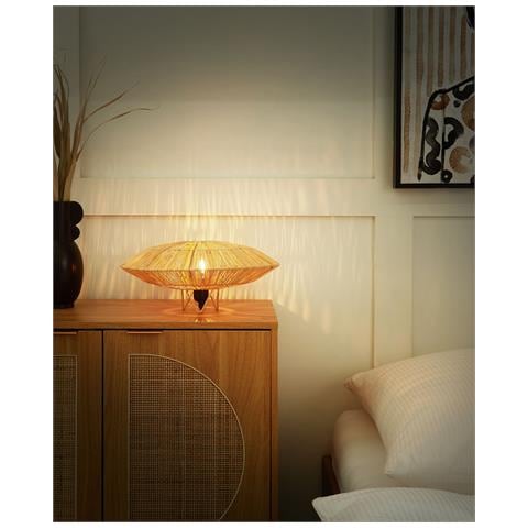 Lampada Da Tavolo Mentiri Vimini Naturale - Foto 1
