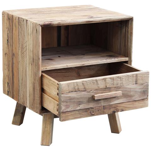 Comodino Da Interno In Legno Di Pino Con 1 Cassetto Timothy - Foto 2