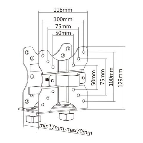 650890 supporto per CPU Porta CPU sotto scrivania Nero - Foto 8