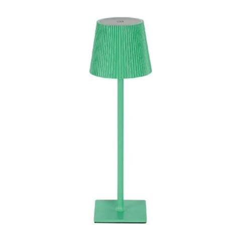 Lampada Tavolo Touch Led Moderna Ricaricabile Bar Hotel Ristorante Verde Chiaro - Foto 1