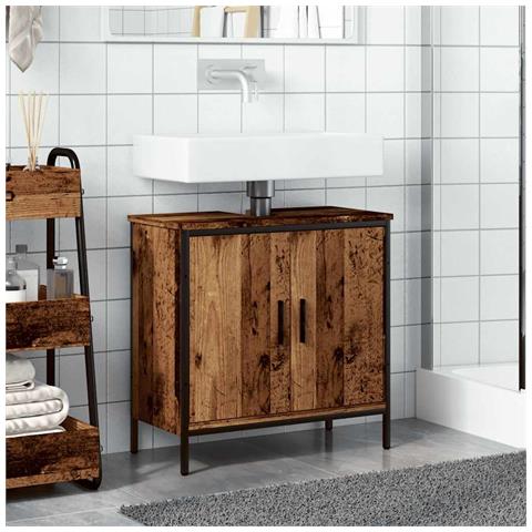 Mobile Sottolavabo Legno Antico 60x30x60 Cm Legno Multistrato - Foto 2