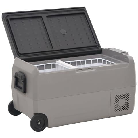 Borsa Frigo con Ruote e Adattatore Nera e Grigia 36 L PP e PE - Foto 2
