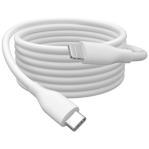 Cavo di collegamento in silicone Lightning, USB-C - Lightning, 0,5 m, bianco - Foto 2