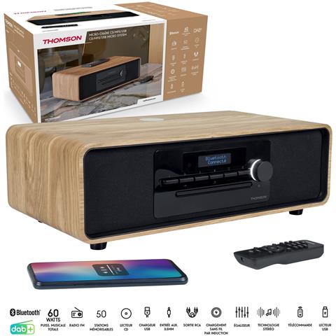 Sistema Micro HiFi MIC300IDABBT CD MP3 USB DAB Bluetooth 60W C - Foto 1