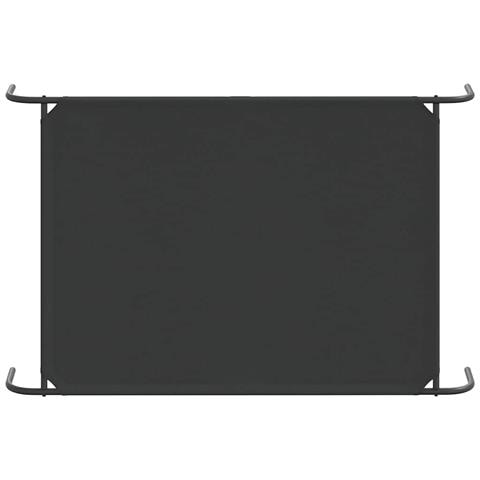 Cuccia per Cani Rialzata Nera 130x80x20cm Tela Oxford e Acciaio - Foto 2