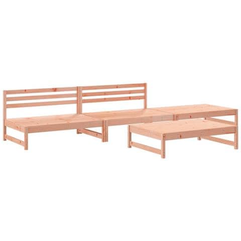 Set Salotto Da Giardino 4 Pz In Legno Massello Di Douglas - Foto 2