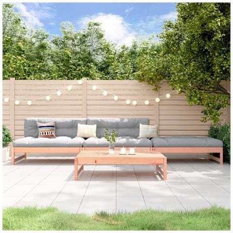 Set Salotto Da Giardino 4 Pz In Legno Massello Di Douglas - Foto 1