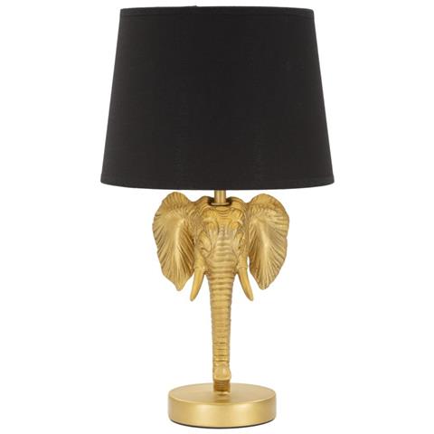 Lampada Da Tavolo Elefante 1 - Nero - Poliresina - 25x25x43 Cm - Foto 1