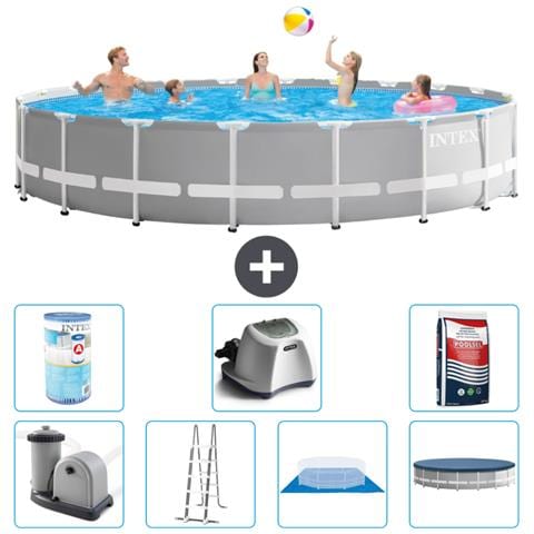 Piscina Fuori Terra - In Giro - 610x132 Cm - Grigio - Include Accessori Coordinati A2351 - Foto 1