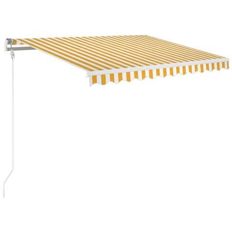 Lusso Casadino -  Tenda Da Sole Retrattile Automatica 350x250 Cm Gialla E Bianca - Foto 1