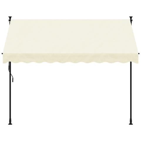 Lusso Casadino -  Tenda Da Sole Retrattile Crema 250x150 Cm In Tessuto E Acciaio - Foto 2