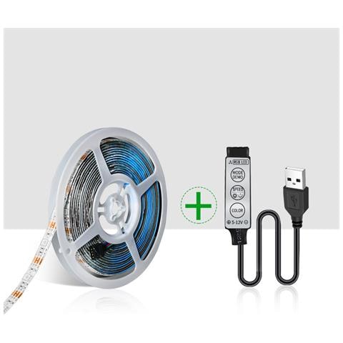 Kit Striscia Led Usb Rgb 3m Per Illuminazione Ambientale - Foto 2