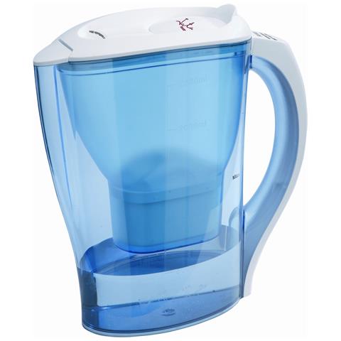 JH01 Filtraggio acqua Caraffa filtrante 2,5 L Blu, Trasparente, Bianco - Foto 1