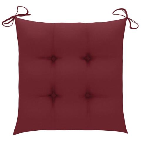 Sedie Da Giardino Impilabili 4 Pz Con Cuscini Massello Di Teak - Foto 8