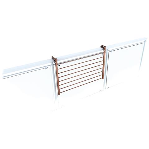 Stendino Compatto Da Ringhiera 82x63x8 Cm Corten, Pieghevole Da Balcone, Perfetto Per Terrazzi - Foto 5