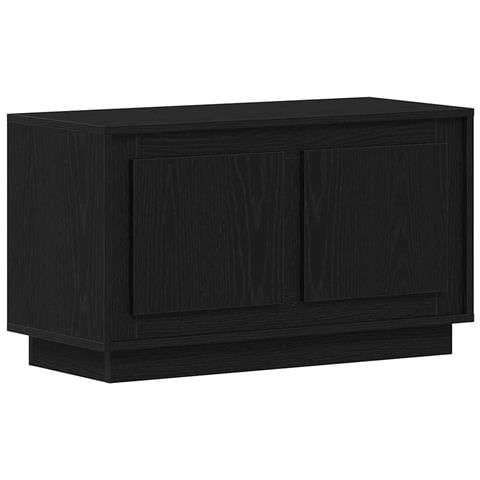 Mobile TV  Nero Rovere 80x35x45 cm Legno Ingegnerizzato - Foto 1