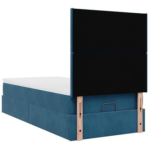 Struttura Letto Pouf con Materassi 80x200 cm Velluto - Foto 9