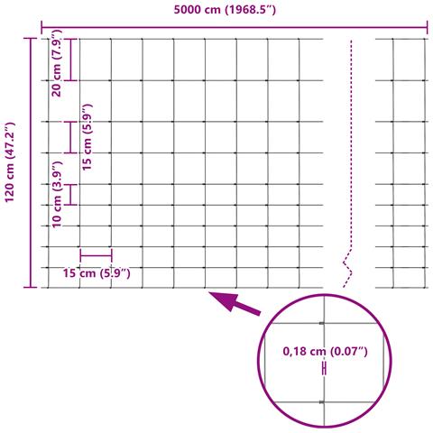 Recinzione per Campi 1.2x50 m in Acciaio Galvanizzato - Foto 8