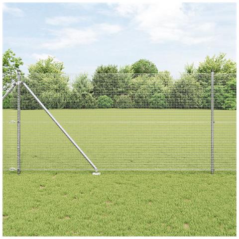 Recinzione in Filo Saldato con 13 Pali a Spillo 1x100 m Acciaio Zincato - Foto 2