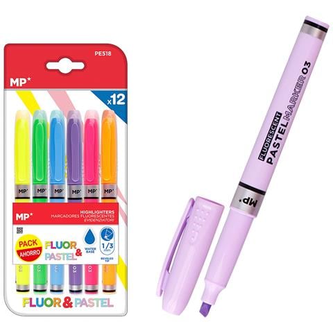 Marcatore Fluorescente E Gesso 1/3mm 12 Pz. Pack Risparmio - Foto 1