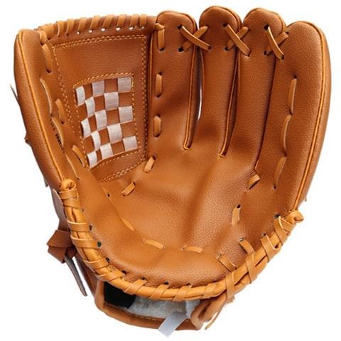 Guanto Da Softball E Hockey In Pelle Pu Ispessita Per La Protezione Delle Mani Brown S - Foto 2