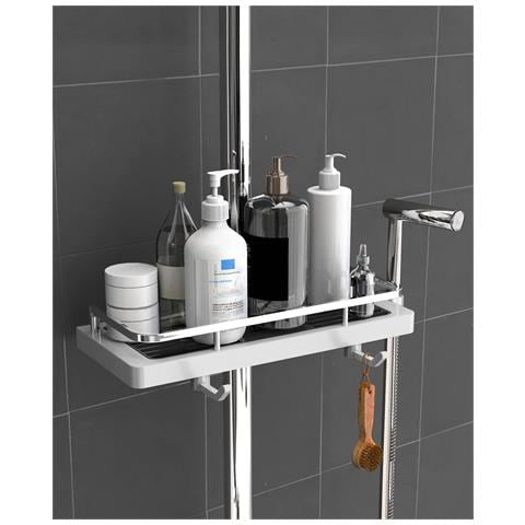 Goopool Mensola Doccia Senza Foratura Con Ganci 27x11 Cm Bianca - Foto 1