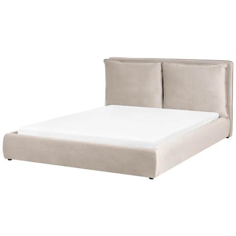 Letto Velluto Bajonna 160 X 200 Cm Tortora - Foto 2