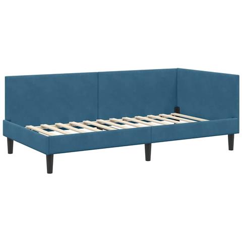 Cornice del letto ad angolo Altro con testiera Blu 80 x 200 cm - Foto 1