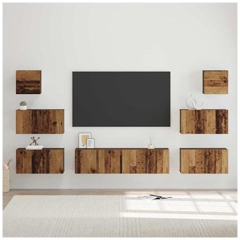 Set mobile TV 8 pcs Legno vecchio 60 x 30 x 30 cm - Foto 2