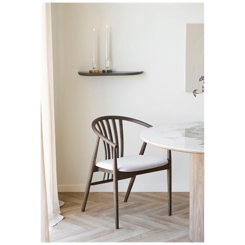 Mensola Botta - Marrone - Mdf - 57x19x2,5 Cm - Foto 4