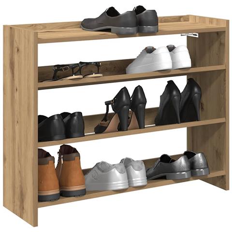 Scarpiera Rovere Artigianale 80x25x62 cm in Legno Multistrato - Foto 2